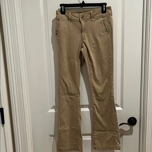 American Eagle Outfitters kick boot khaki pants